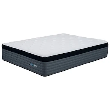Queen Firm Euro Top Pocketed Coil Mattress with Graphite Memory Foam